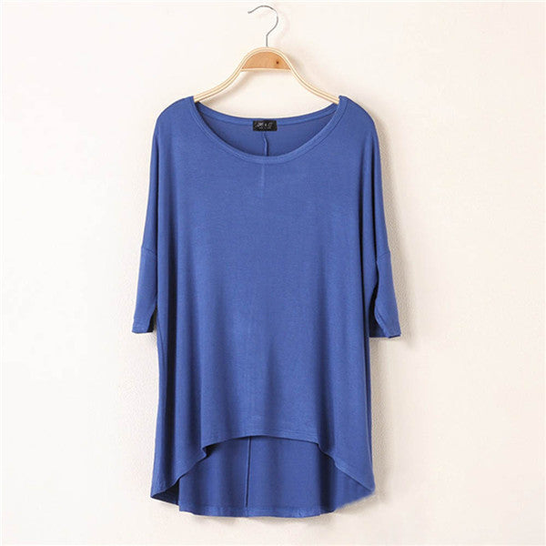 Online discount shop Australia - Cotton Casual Women Oversized Batwing Short Sleeve T-shirts Loose Tops Tee 16 Colors