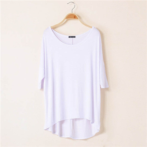 Online discount shop Australia - Cotton Casual Women Oversized Batwing Short Sleeve T-shirts Loose Tops Tee 16 Colors