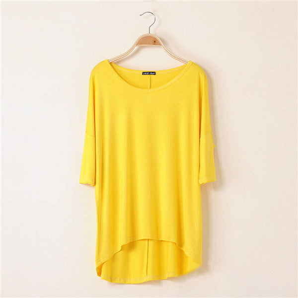 Online discount shop Australia - Cotton Casual Women Oversized Batwing Short Sleeve T-shirts Loose Tops Tee 16 Colors