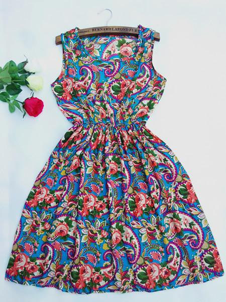 women European style plus size Fashion party Vest dress sexy Flower prints Slim Mini Dress Spring summer dresses