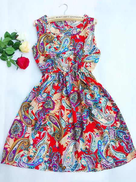 women European style plus size Fashion party Vest dress sexy Flower prints Slim Mini Dress Spring summer dresses