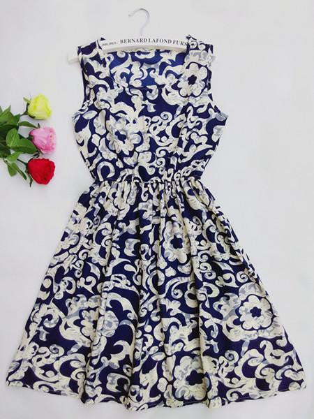 women European style plus size Fashion party Vest dress sexy Flower prints Slim Mini Dress Spring summer dresses