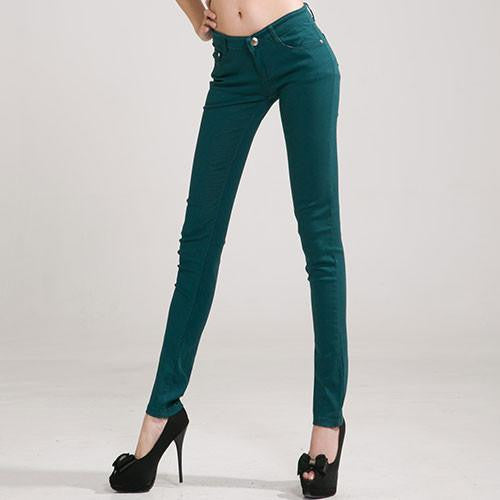 Women's Candy Pants Pencil Trousers Spring Fall Khaki Stretch Pants For Women Slim Ladies Jean Trousers Female