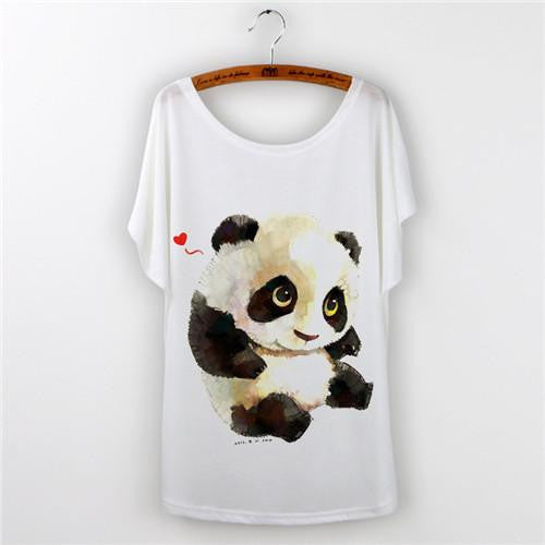 Totoro tshirt Casual T-shirt Women Tops Graphic Tee Shirt Animal Panda Print Short Sleeve O-neck tees