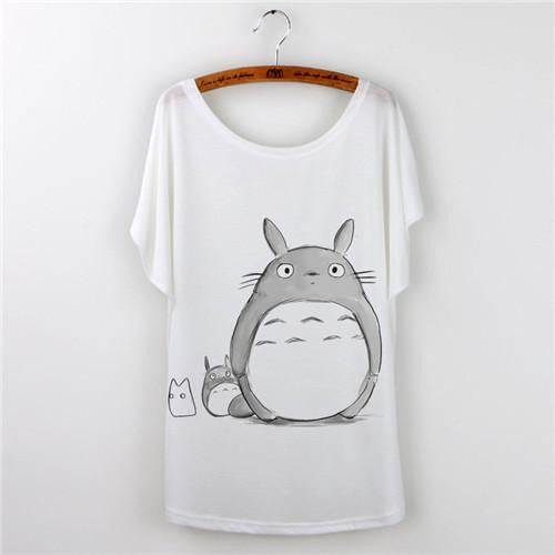 Totoro tshirt Casual T-shirt Women Tops Graphic Tee Shirt Animal Panda Print Short Sleeve O-neck tees