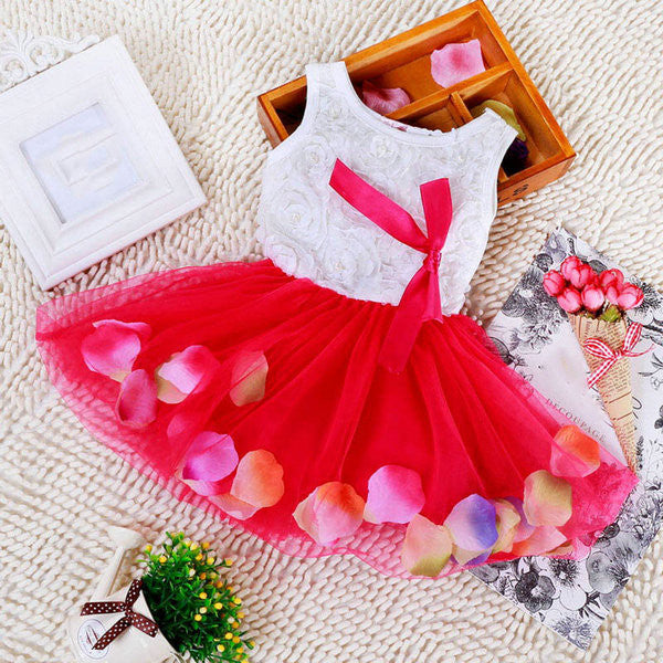 Online discount shop Australia - Kid Girls Princess Toddler Baby Party Tutu Lace Bow Flower Dresses Clothes