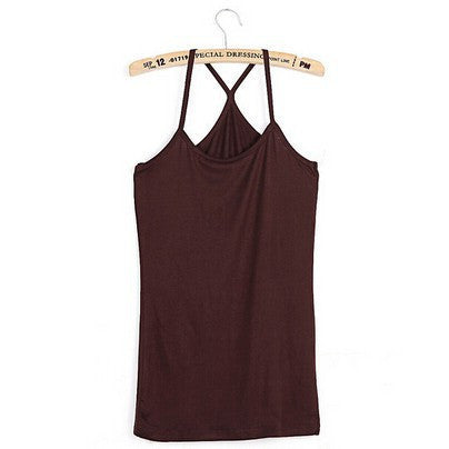 Online discount shop Australia - Cotton slim Y style spaghetti strap basice shirt 10 color for choose women's vest /cotton top tank camis