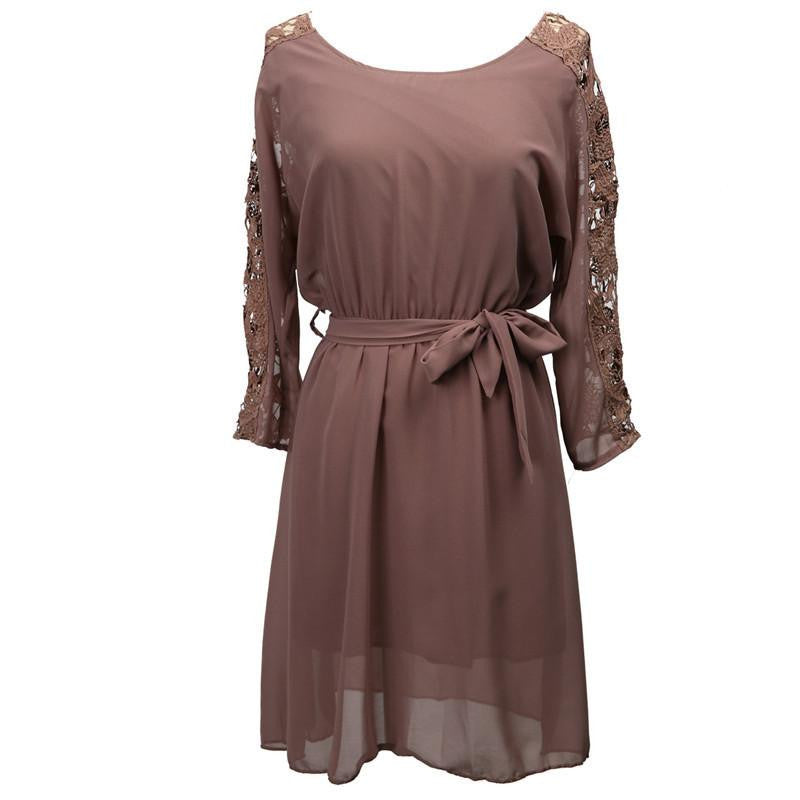 XXXL lace sleeve summer women dresses big sizes plus size women clothing dress casual o-neck dress big size women clothes