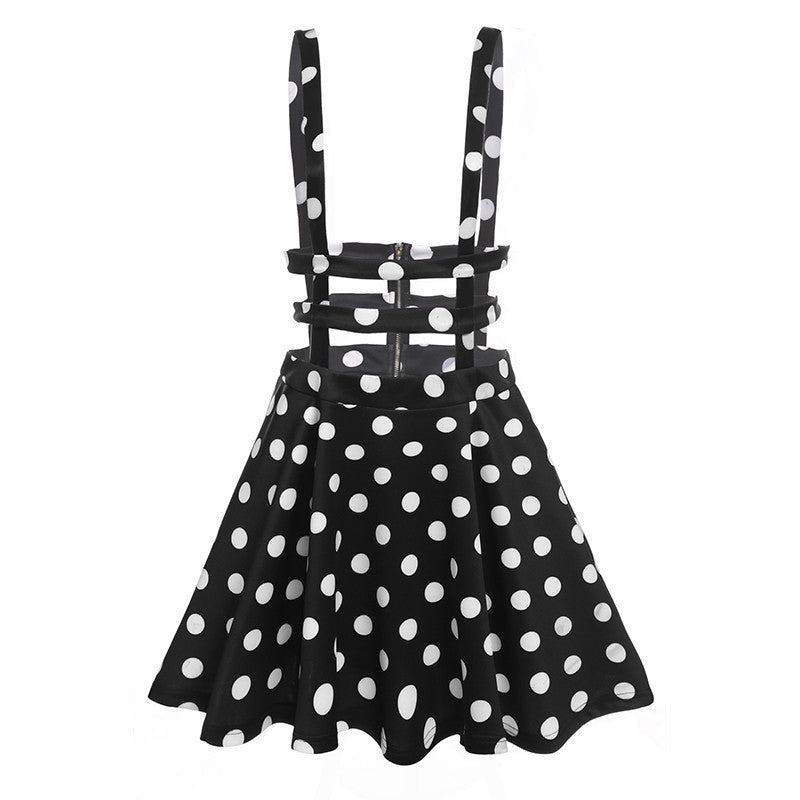 Online discount shop Australia - Cute Women 3D Print Flora Dot Skirt Plus Size Above Knee A-Line Mini Skirt Hollow Out Suspender Zipper S-XXL Plus Size