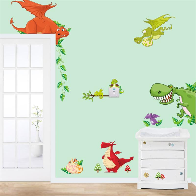 Online discount shop Australia - Cute Animal Live in Your Home DIY Wall Stickers/ Home Decor Jungle Forest Theme Wallpaper/Gifts for Kids Room Decor Sticker