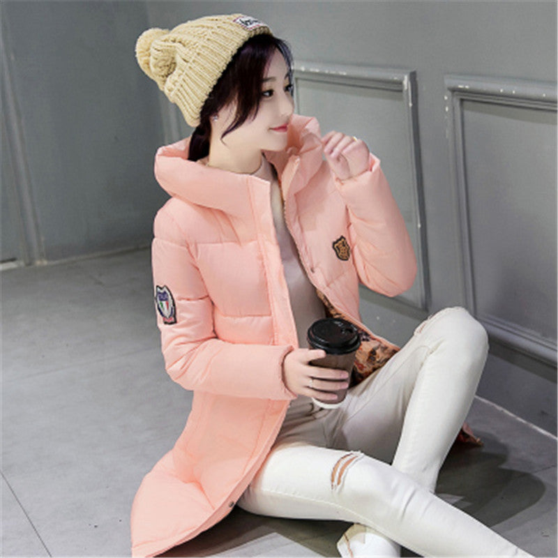 Woman Jacket Coat Fashion Cotton Jacket Long Style Hood Slim Parkas Plus Size Thicken Female Outerwear