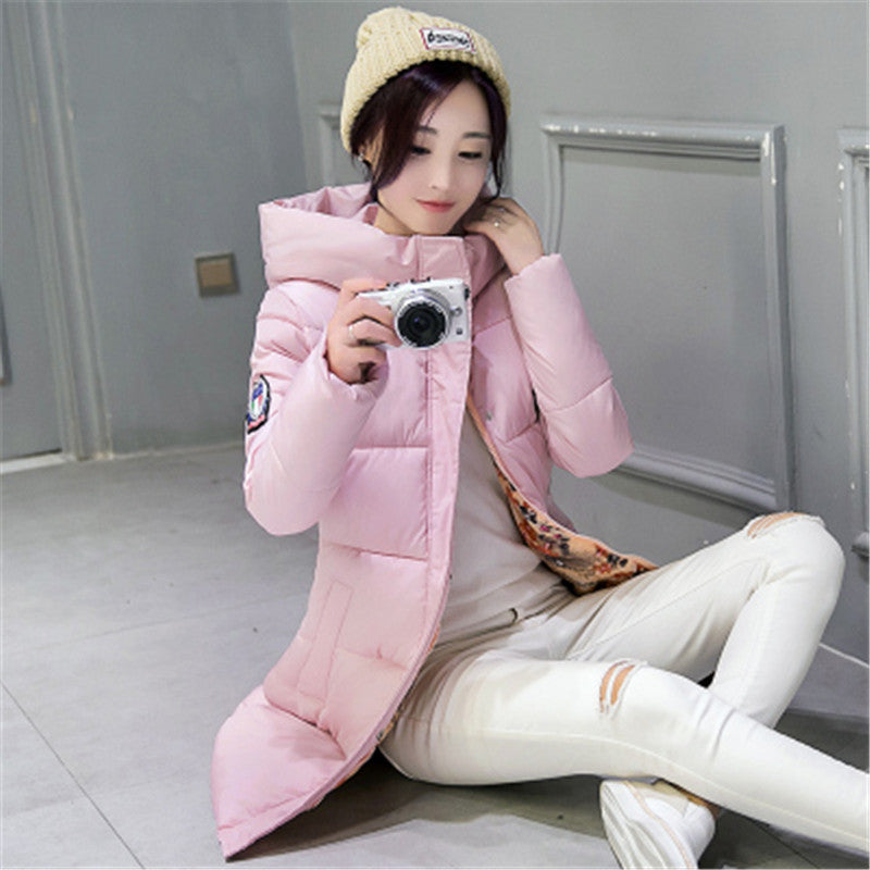 Woman Jacket Coat Fashion Cotton Jacket Long Style Hood Slim Parkas Plus Size Thicken Female Outerwear