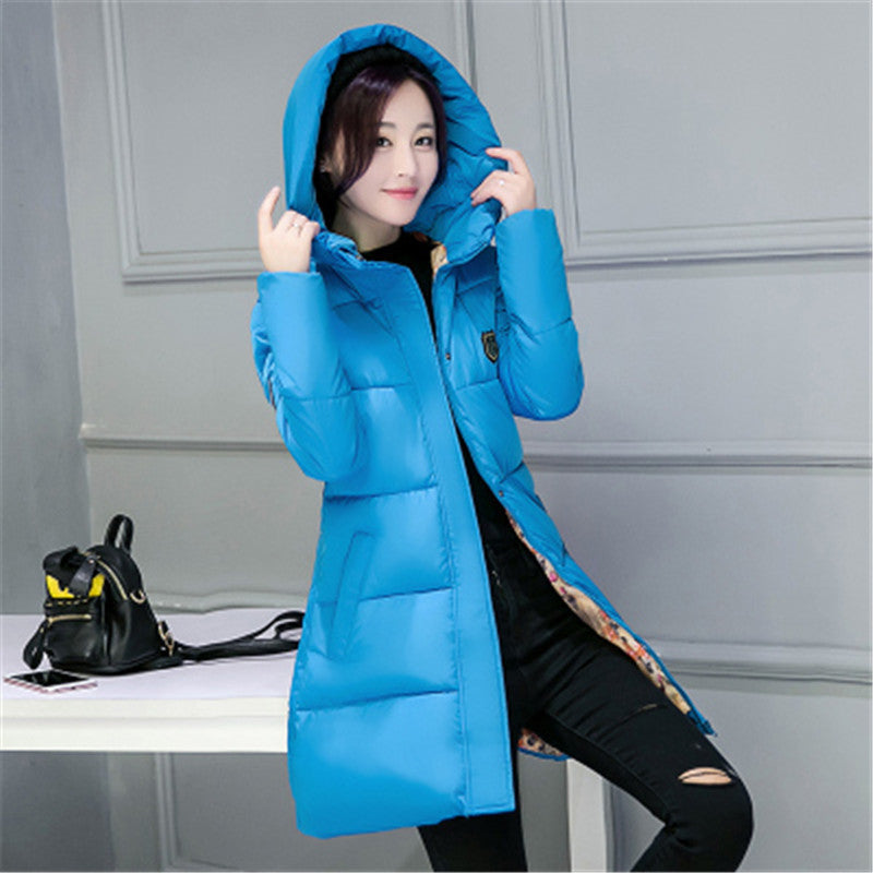 Woman Jacket Coat Fashion Cotton Jacket Long Style Hood Slim Parkas Plus Size Thicken Female Outerwear