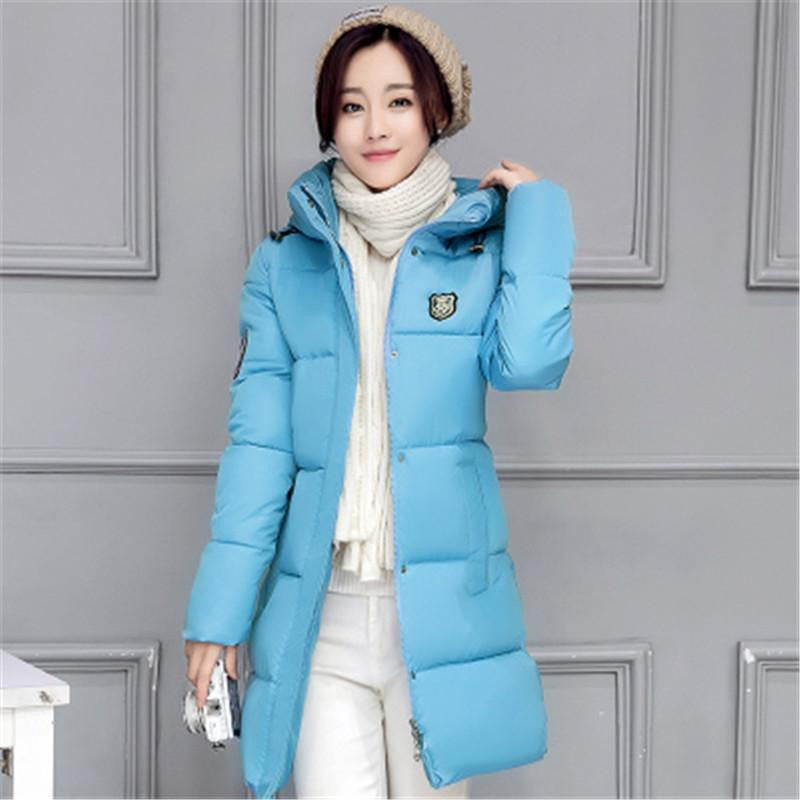 Woman Jacket Coat Fashion Cotton Jacket Long Style Hood Slim Parkas Plus Size Thicken Female Outerwear