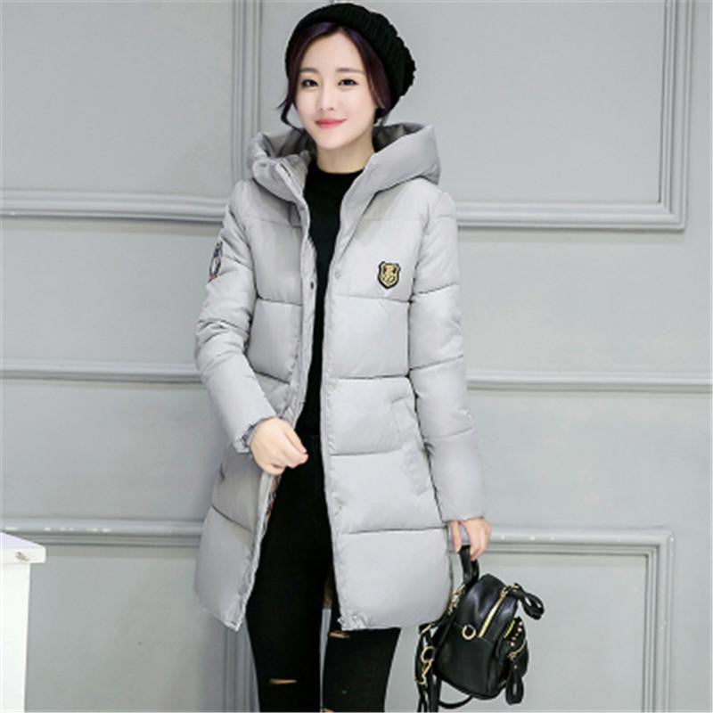 Woman Jacket Coat Fashion Cotton Jacket Long Style Hood Slim Parkas Plus Size Thicken Female Outerwear