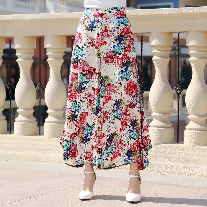 women casual pants Wide leg women losse print Vintage trousers