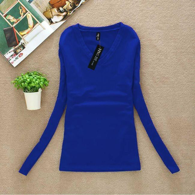 Women Blouse Plus Size Long Sleeve Blouses Shirts Fashion Woman Casual V-neck Clothing Tops