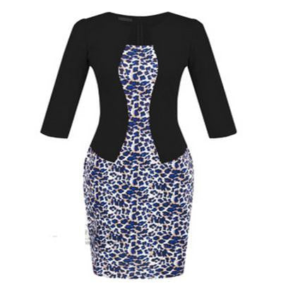 Online discount shop Australia - Autumn dress women bodycon dress fall office dresses for women clothes vetement femme vestidos flores ropa oficina vestido S122