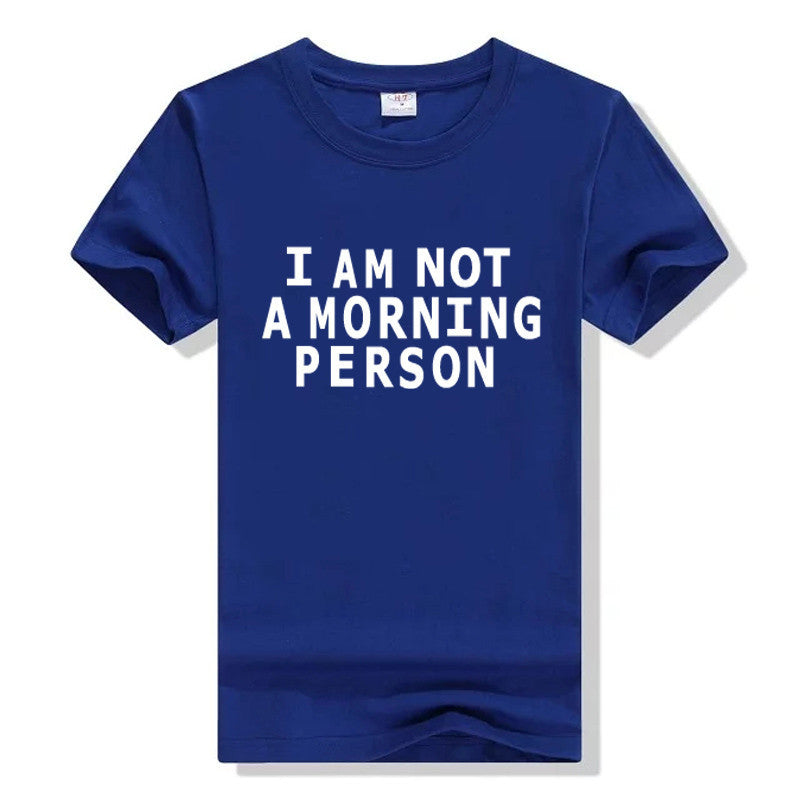 Online discount shop Australia - I AM NOT A MORNING PERSON Funny T Shirt Women Letter Print Tee Sexy  Short Sleeve T-Shirt  Casual Pink Tshirt