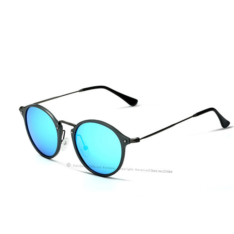 Online discount shop Australia - Fashion vintage Unisex Aviation Aluminum Round Polarized SunGlasses Men Women brand designer Sun glasses Eyewear 6358