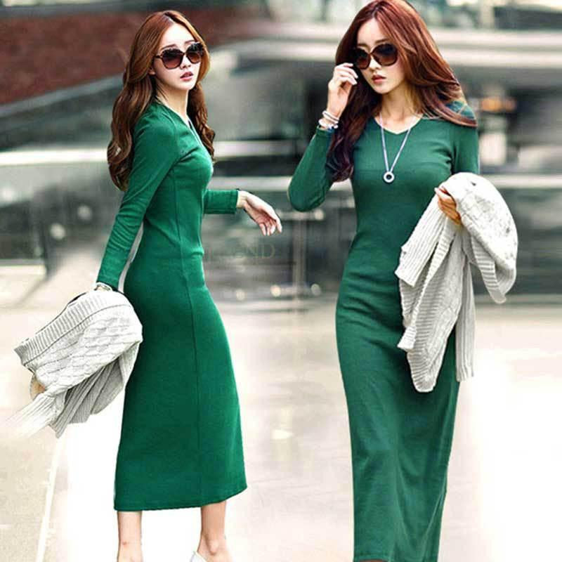 Women Elegant Dress Fashion Basic Women Clothing Plus Size S-5XL