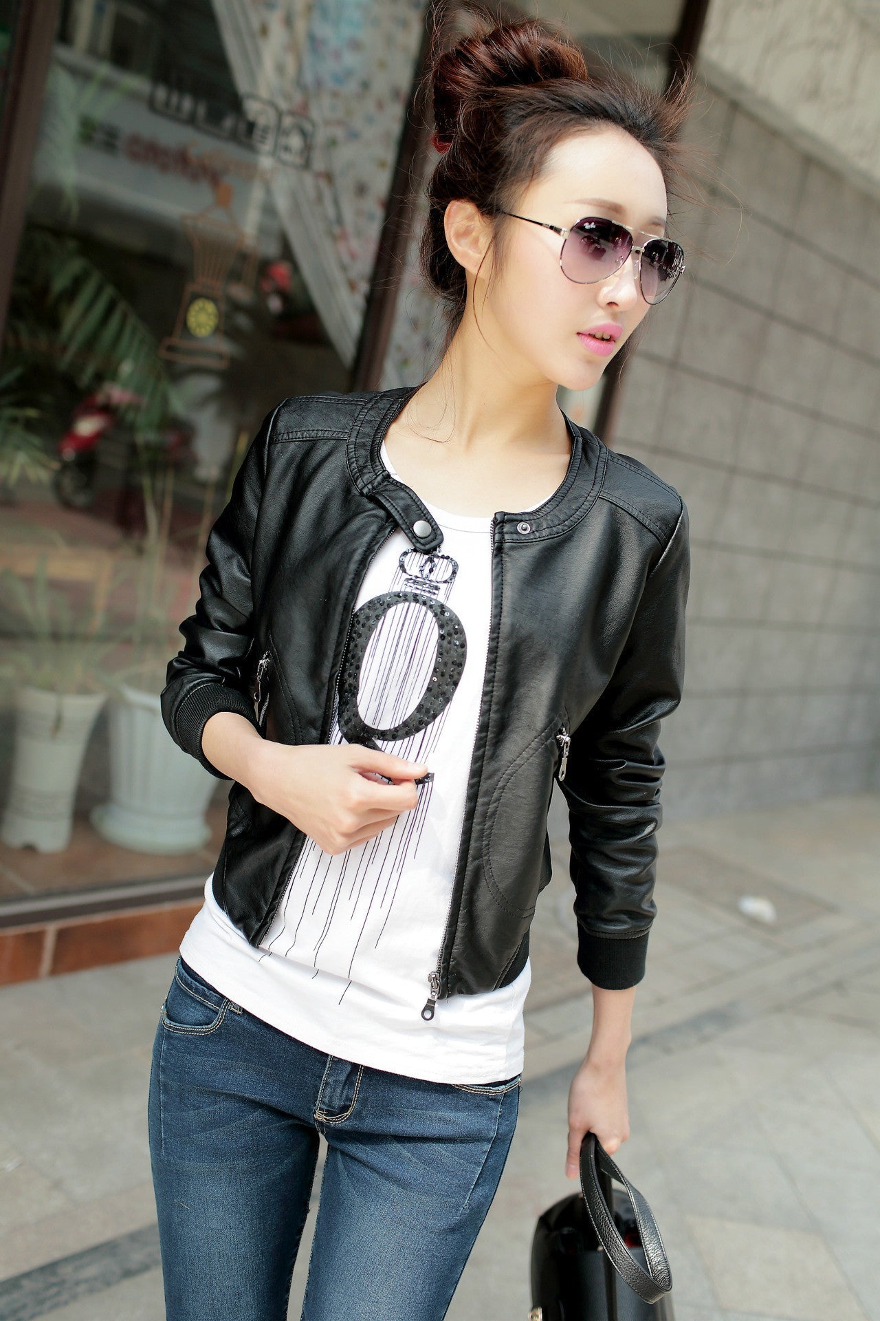 Online discount shop Australia - Leather Jacket Women New Women's Outerwear Jacket And Coat Ladies Leather Clothing Female Motorcycle Faux Leather Jacket