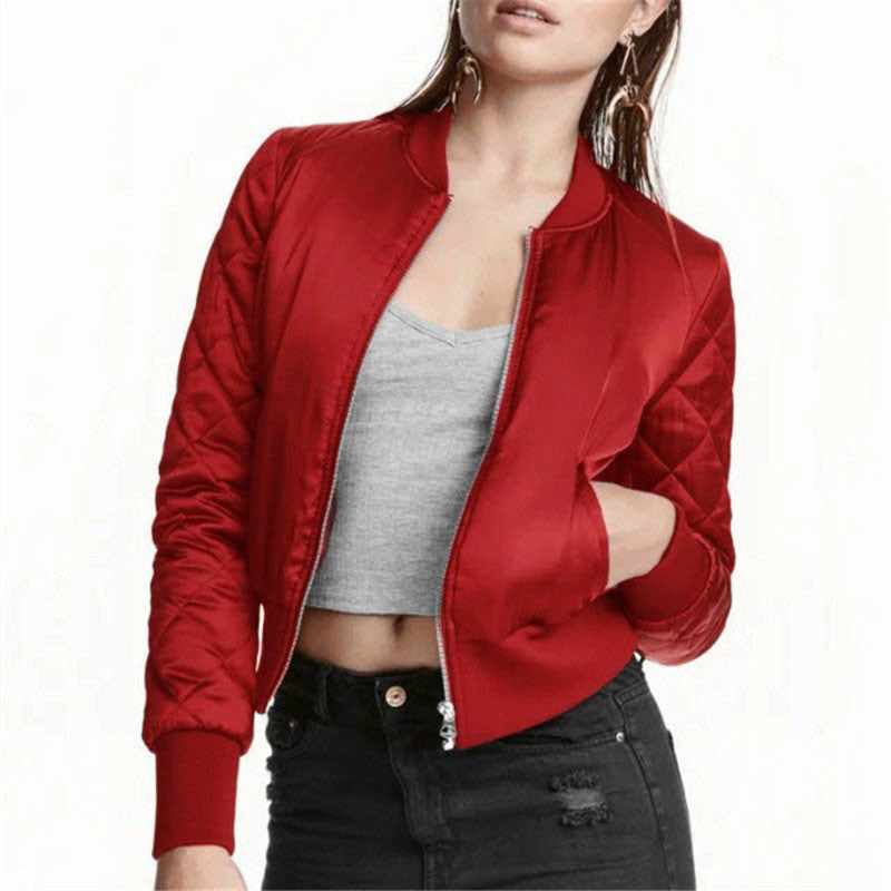 Online discount shop Australia - Fall Warm Women Basic Coats Jackets Stand Collar Bomber Short Coat Casual Outerwear Plus Size chaquetas