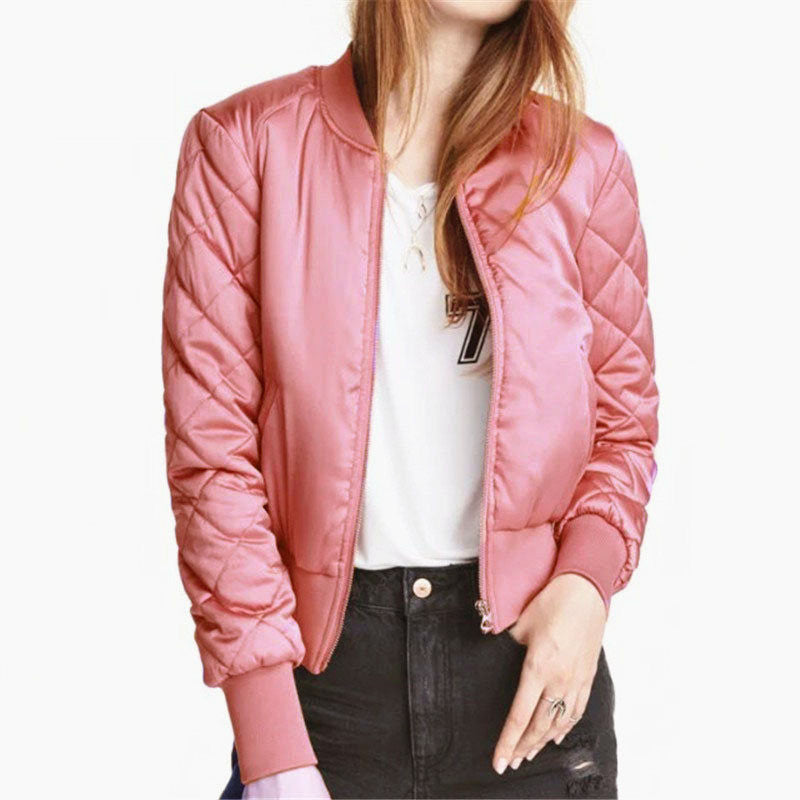 Online discount shop Australia - Fall Warm Women Basic Coats Jackets Stand Collar Bomber Short Coat Casual Outerwear Plus Size chaquetas