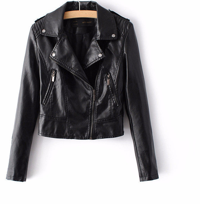 Online discount shop Australia - Brand Motorcycle PU Leather Jacket Women  And  New Fashion Coat 4 Color Zipper Outerwear jacket New Coat HOT