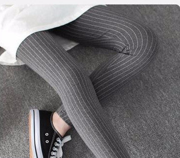 Plus Size Casual Women Pencil Pants Elastic Slim Harem Capris Black White Stripe Leggings Trousers Plus Size Women Pants