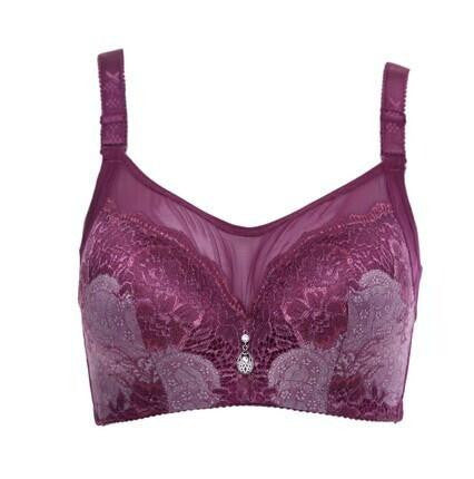 Underwear Woman Push up Bra set flowers sexy lace bra big Large Size 44 C D Cup plus size bras for women