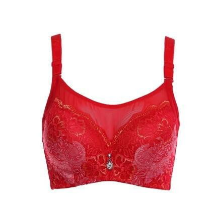 Underwear Woman Push up Bra set flowers sexy lace bra big Large Size 44 C D Cup plus size bras for women