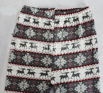 Thickening warm Leggings women pants loose Snowflake Christmas deer flower women leggings