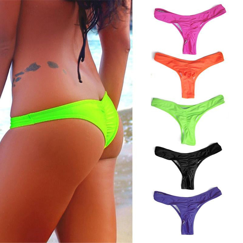 Brazilian Mini Thong V Shape G-String Bikini Beach Underwear r 5 Colors Thong for Choice