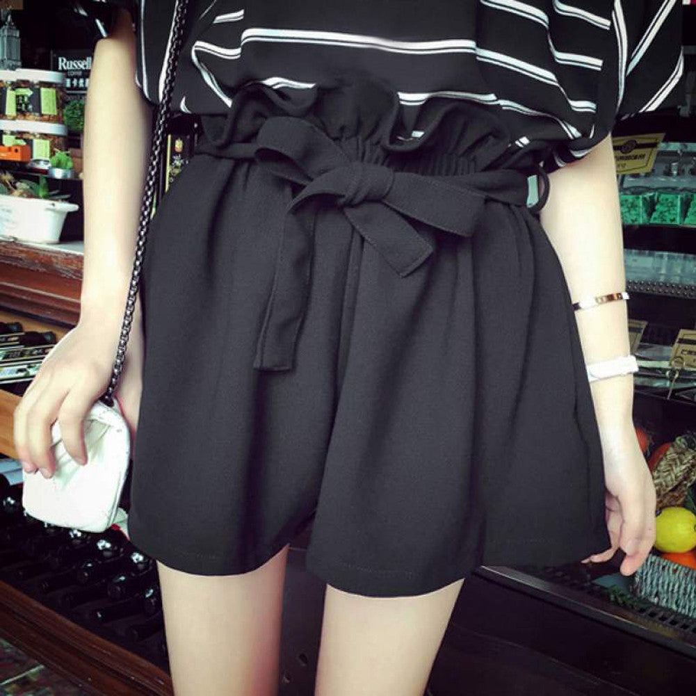 Fashion Women Lady Shorts Casual Bow Shorts High Waist Short Beach