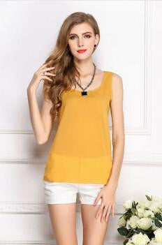 Online discount shop Australia - Fashion  Style Women Clothes Fitness Tank Top Cropped Chiffon Sleeveless Causal T Shirt Women Vest Crop Tops 16 color