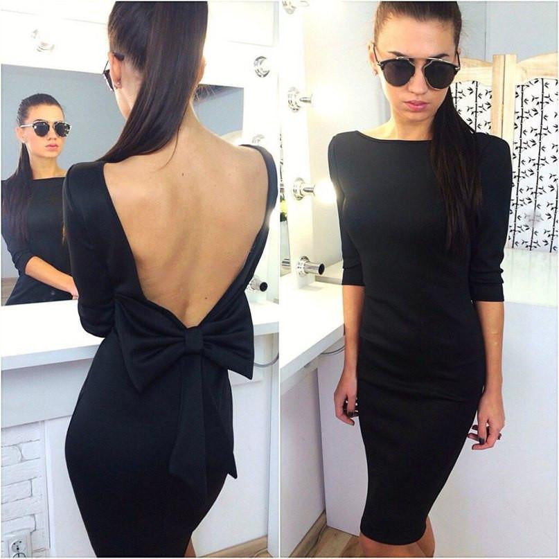 Womens Club Dress Fashion Summer Style floor is Spaghetti Strap Dress Black Club Bow Nightclub Dress Clubwear