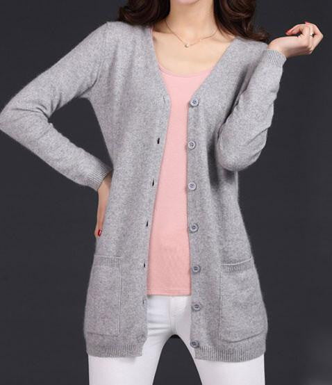 sweaters women long cardigan cashmere material loose sweater for female outerwear coat with pockets wool sweater lady