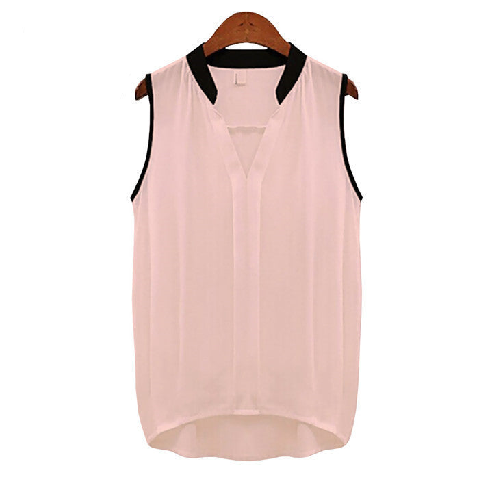 Online discount shop Australia - 5XL XXXXL Plus Size Women's Blouses Shirts Sleeveless Chiffon V Neck Loose Ladies  Casual Tops Female Clothing