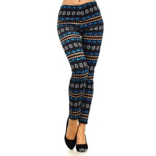 Thickening warm Leggings women pants loose Snowflake Christmas deer flower women leggings