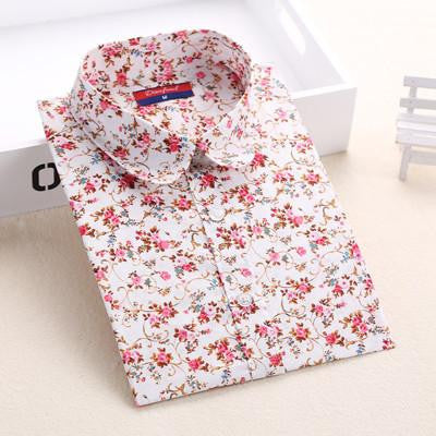 Shirt Women's Blouses Long Sleeve Floral Shirt Women Cotton Vintage Shirts Female Blouse Women Tops