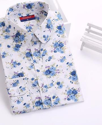 Shirt Women's Blouses Long Sleeve Floral Shirt Women Cotton Vintage Shirts Female Blouse Women Tops