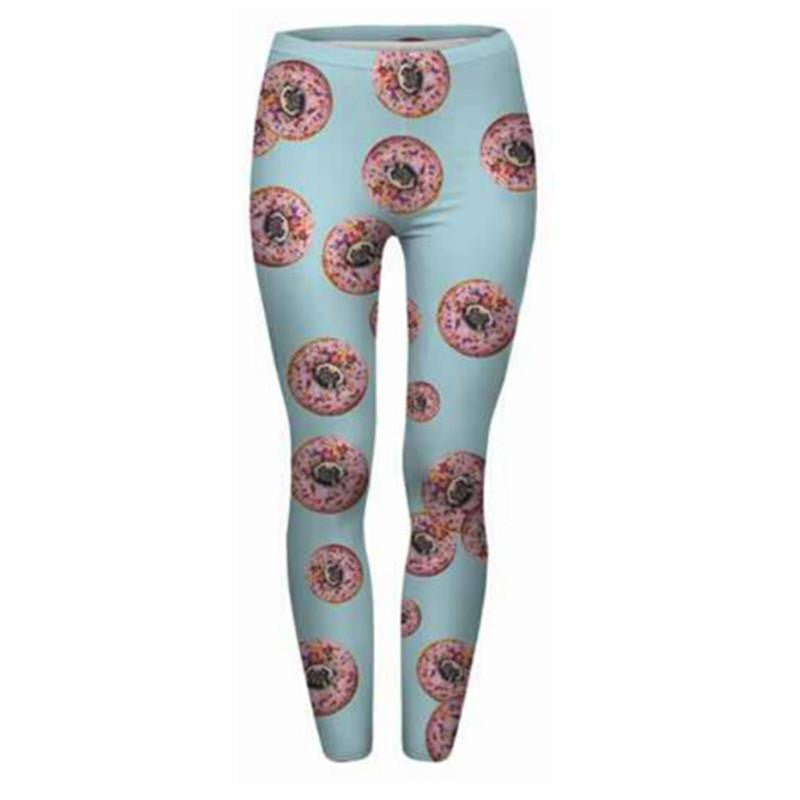 Zohra Fashion Fast Food Comix 3D Printing Punk Women's Ladies Legging Stretchy Trousers Casual Pants Leggings