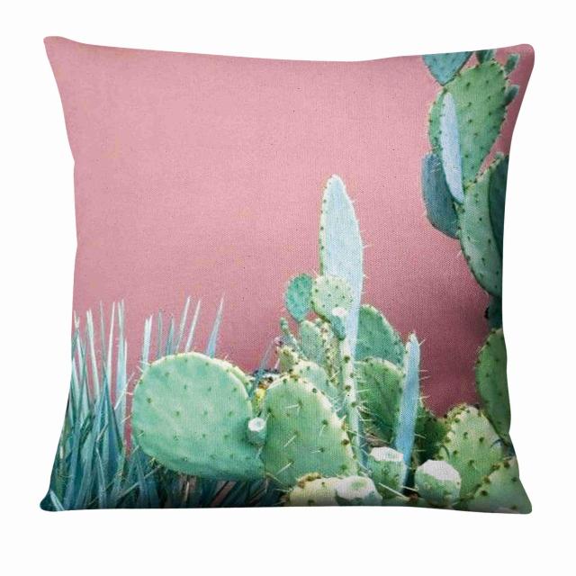 Tropical Cactus Plant Printed Cushion Decorative Pillow Fresh Green Pillowcase Home Decor Sofa Throw Pillow Almofadas Decorativa-Dollar Bargains Online Shopping Australia