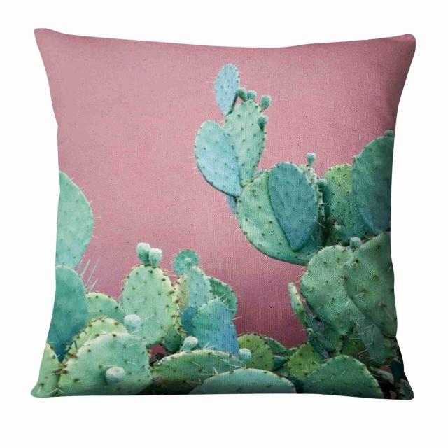 Tropical Cactus Plant Printed Cushion Decorative Pillow Fresh Green Pillowcase Home Decor Sofa Throw Pillow Almofadas Decorativa-Dollar Bargains Online Shopping Australia