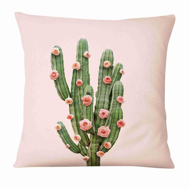 Tropical Cactus Plant Printed Cushion Decorative Pillow Fresh Green Pillowcase Home Decor Sofa Throw Pillow Almofadas Decorativa-Dollar Bargains Online Shopping Australia