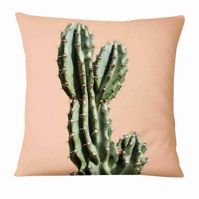 Tropical Cactus Plant Printed Cushion Decorative Pillow Fresh Green Pillowcase Home Decor Sofa Throw Pillow Almofadas Decorativa-Dollar Bargains Online Shopping Australia