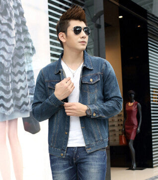 Online discount shop Australia - Men's Casual Denim Jackets hooded overcoat jacket Men's Coat