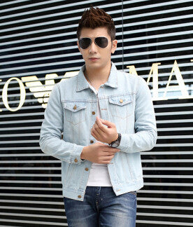 Online discount shop Australia - Men's Casual Denim Jackets hooded overcoat jacket Men's Coat