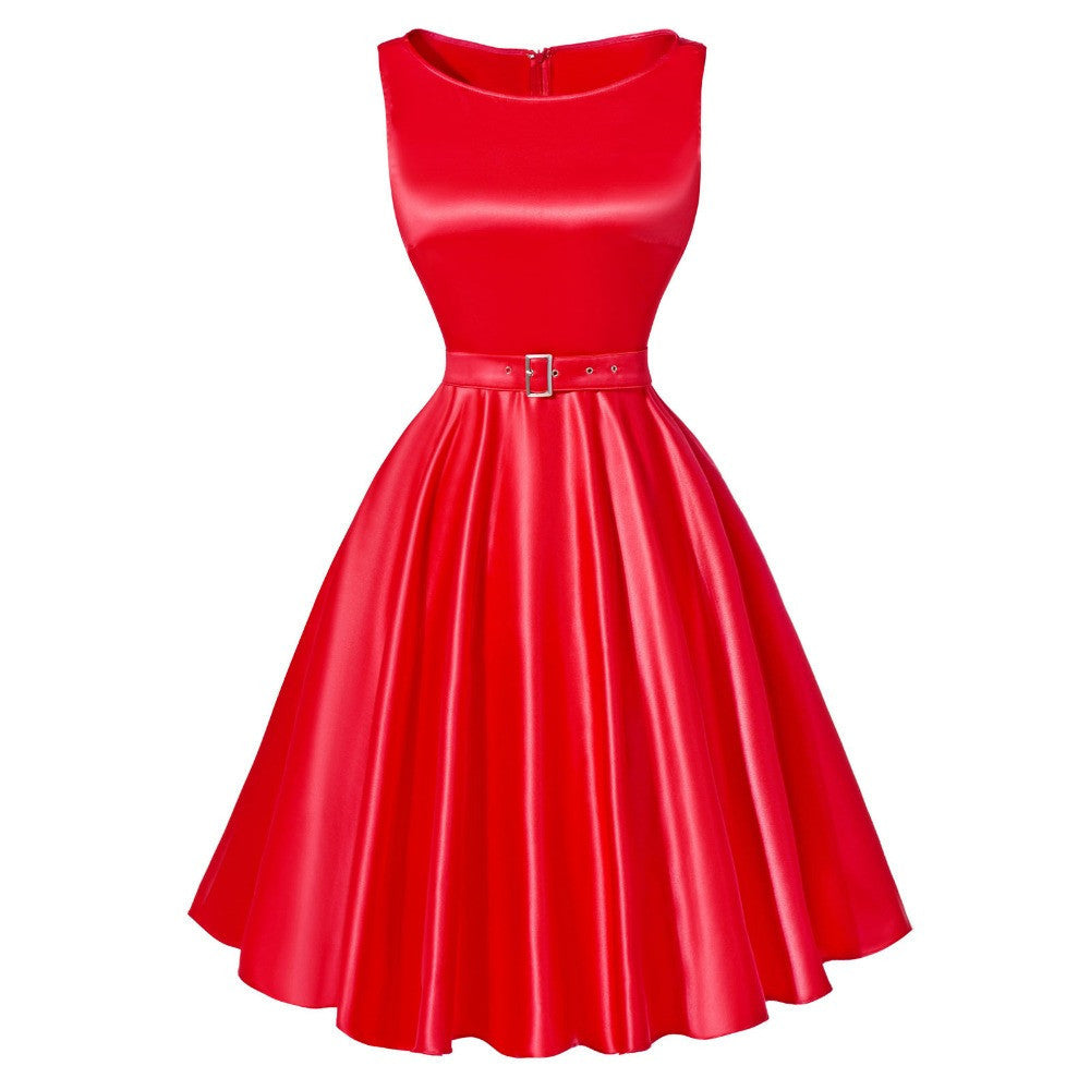 Online discount shop Australia - Jurken Women Dress Black Red Purple Summer Audrey Hepburn 50s 60s Vintage Dresses Vestidos Plus Size Rockabilly Party Dress